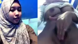 Hijab Basah Merintih Rindu, Dadanya Bergoyang Liar