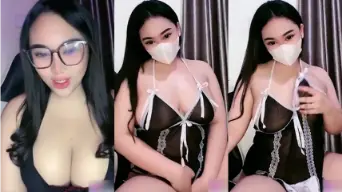 Nyonya Berdada Montok Dalam Gaun Pelayan Yang Menggoda