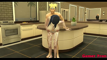Boruto Episode 3: Boruto Menghampiri Ibunya Hinata Yang Haus Nafsu, Meminta Untuk Merasakan Kejantanannya, Lalu Mereka Berdua Memulai Aksi Panas Dengan Gaya Favorit Sang Ibu, Dihardik Dari Belakang Sambil Payudaranya Bergoyang Liar