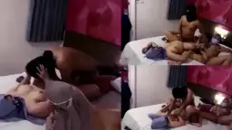 Tiga Badan Bergelora Dengan Dua Jilbab Menggoda