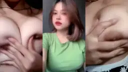 Tiktok Seksi, Baju Hijau Ketat Membalut Tubuh Montok