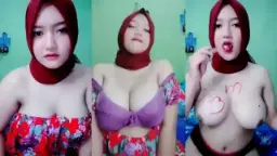 Host Cewek Hijab Merah Toket Gede Banget.