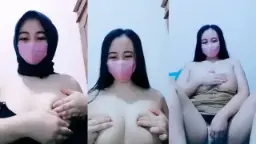 Hijab Live, Ukhti Remas-remas Toket Gede Sampe Meletup.
