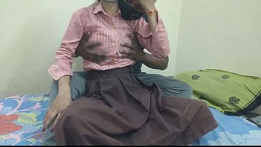 Cewek Kuliahan India Digebukin Pacar Di Kos, Crot Di Dalem