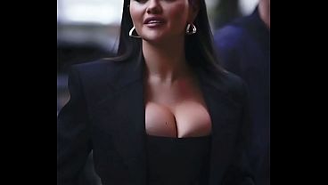 Selena Gomez Lagi Nunduk, Bikin Melek Mata Laki-laki (buatan Ai)